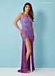 Rachel Allan 70330 Beaded Scoop Neck Lace-Up Back Dress
