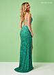 Rachel Allan 70330 Beaded Scoop Neck Lace-Up Back Dress