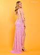Rachel Allan 70330 Beaded Scoop Neck Lace-Up Back Dress