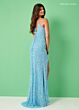Rachel Allan 70334 Asymmetric Plunging Neck High Slit Dress