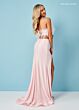 Rachel Allan 70337 Strapless Feather Top Slim-Flare Two-Piece Dress