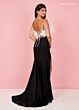 Rachel Allan 70337 Strapless Feather Top Slim-Flare Two-Piece Dress