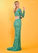 Rachel Allan 70339 Beaded One-Shoulder Long Sleeve Dress