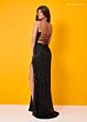 Rachel Allan 70340 V-Neck Beaded Spaghetti Straps Dress