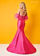 Rachel Allan 70341 Illusion Puff Sleeve Trumpet Dress