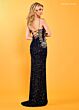 Rachel Allan 70344 Plunging V-Neck Sky-High Slit Dress
