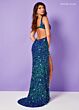 Rachel Allan 70348 V-Neck Cutout Dress