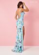 Rachel Allan 70352 Double Spaghetti Strap Scallop Slit Dress