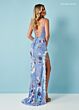 Rachel Allan 70352 Double Spaghetti Strap Scallop Slit Dress