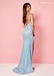 Rachel Allan 70353 Asymmetric Neck Thigh-High Slit Dress