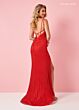 Rachel Allan 70353 Asymmetric Neck Thigh-High Slit Dress