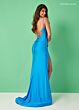 Rachel Allan 70354 V-Neck Peek-A-Boo Keyhole Ruched Bodice Dress