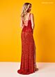 Rachel Allan 70355 V-Neck Scallop High Slit Dress