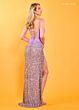 Rachel Allan 70355 V-Neck Scallop High Slit Dress