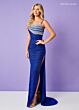 Rachel Allan 70358 Spaghetti Strap Asymmetric Neck Dress
