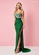 Rachel Allan 70358 Spaghetti Strap Asymmetric Neck Dress