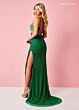 Rachel Allan 70358 Spaghetti Strap Asymmetric Neck Dress