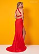 Rachel Allan 70360 Halter Neck High Slit Dress