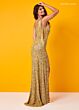 Rachel Allan 70361 Asymmetric Neck Beaded Fringe Dress