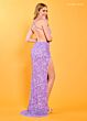 Rachel Allan 70363 Plunging Neck Feather Strap Dress