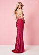 Rachel Allan 70365 Spaghetti Straps Lace-Up Open Back Dress