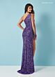 Rachel Allan 70368 Illusion Long Sleeve High Slit Dress
