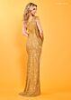 Rachel Allan 70368 Illusion Long Sleeve High Slit Dress