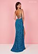 Rachel Allan 70370 Scoop Neck Lace-Up Open Back Dress