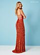 Rachel Allan 70370 Scoop Neck Lace-Up Open Back Dress