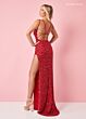 Rachel Allan 70373 Scoop Neck Strappy Back Dress