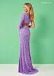 Rachel Allan 70378 Asymmetric Neck Keyhole Long Sleeve Dress