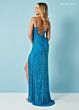 Rachel Allan 70381 V-Neck Spaghetti Strap Dress