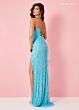 Rachel Allan 70381 V-Neck Spaghetti Strap Dress