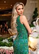 Rachel Allan 70383 Scallop One-Shoulder Neck High Slit Dress
