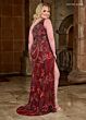 Rachel Allan 70383 Scallop One-Shoulder Neck High Slit Dress