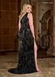 Rachel Allan 70383 Scallop One-Shoulder Neck High Slit Dress