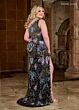 Rachel Allan 70383 Scallop One-Shoulder Neck High Slit Dress