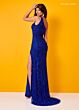 Rachel Allan 70388 Embellished Asymmetric Neck Cutout Dress