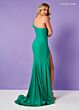 Rachel Allan 70391 Asymmetric Neck Ruched Bodice Dress