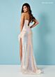 Rachel Allan 70397 Sweetheart Neck Ruffle Slit Dress