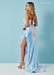 Rachel Allan 70397 Sweetheart Neck Ruffle Slit Dress
