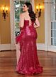 Rachel Allan 70397 Sweetheart Neck Ruffle Slit Dress