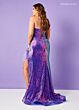 Rachel Allan 70397 Sweetheart Neck Ruffle Slit Dress