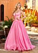 Rachel Allan 70403 Plunging Neck Corset A-Line Dress