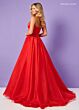 Rachel Allan 70403 Plunging Neck Corset A-Line Dress