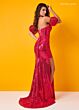 Rachel Allan 70406 Sweetheart Neck Illusion High Slit Dress