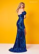 Rachel Allan 70406 Sweetheart Neck Illusion High Slit Dress