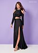 Rachel Allan 70414 Two-Piece Halter Neck Cold-Shoulder Dress