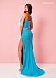 Rachel Allan 70421 One-Shoulder Illusion Cutout Dress
