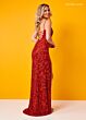Rachel Allan 70424 Scoop Neck High Slit Sequin Dress
